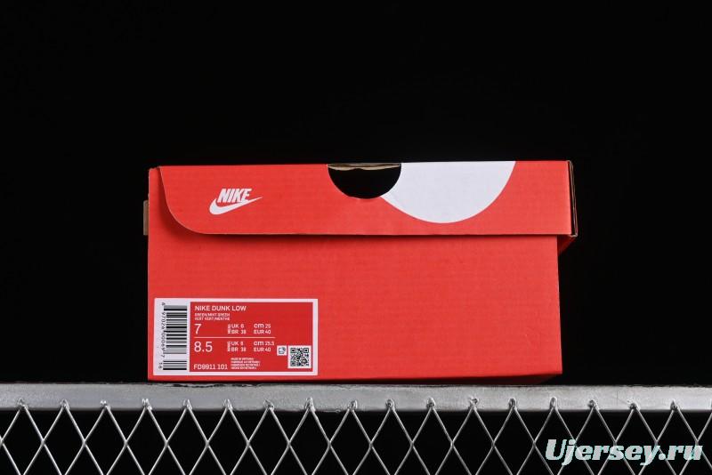 Nike SB Dunk Low White Green Skateboarding Shoes - FD9911-101