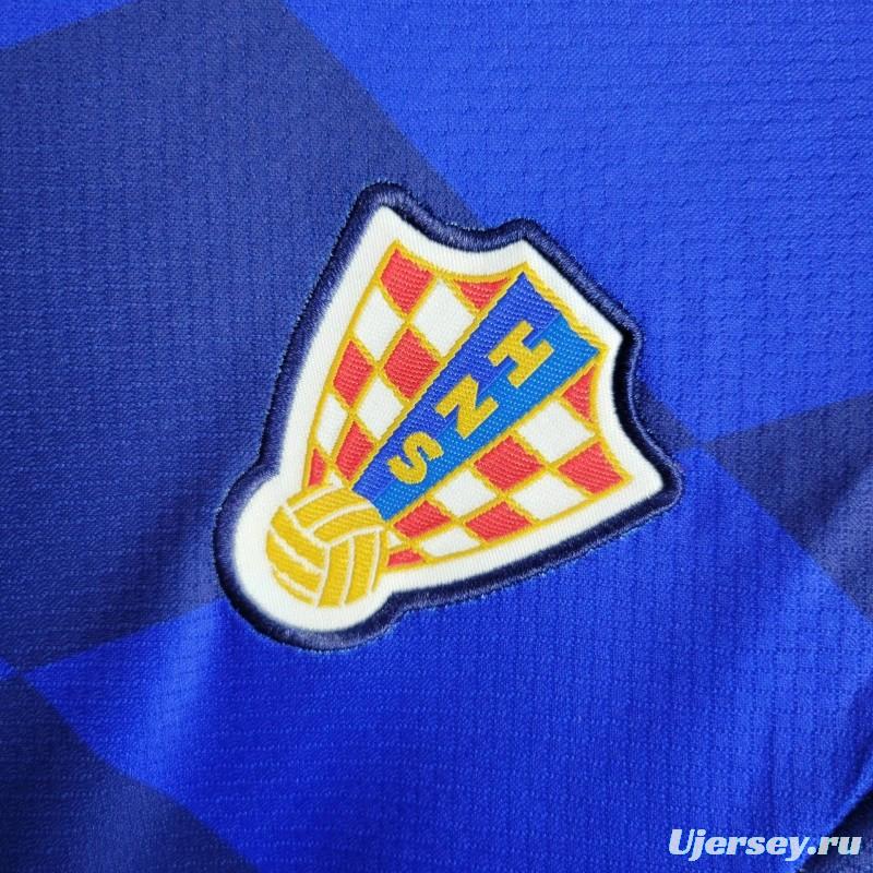 2024 KIDS Croatia Away Blue Jersey