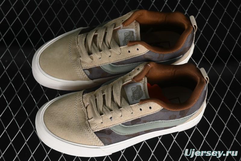 Vans Classics Knu Skool Desert Gray Green Chunky Tongue Bread Shoes - VN0007QC0WD