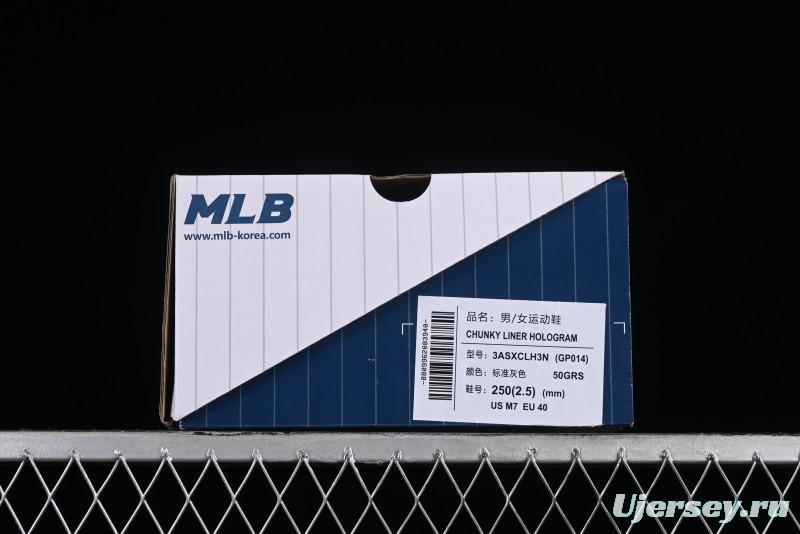 MLB Chunky Liner Metal Senior Series Lightweight Platform Casual Sneakers with 6cm Height Increase - 3ASXCLH3N50GRS