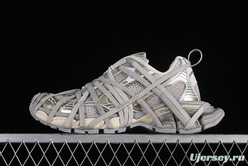 Balenciaga Phantom Sneaker 10th Generation Lace-Up Running Shoes with Transparent Heel Strap - W3XLL9191