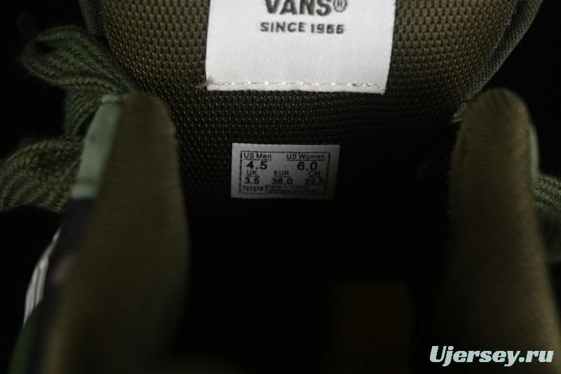 Vans Classics Knu Skool Camo Army Green Chunky Tongue Platform Sneakers - VN0007QC0WD