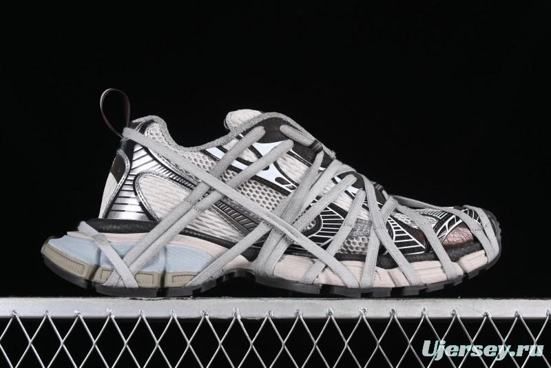 Balenciaga Phantom Sneaker 10th Generation Lace-Up Running Shoes with Transparent Heel Strap - W3XLL2097