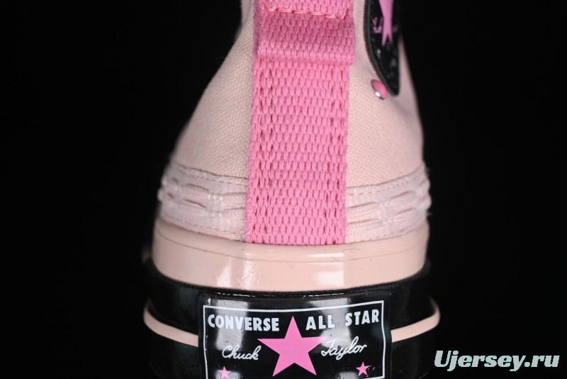 Converse Chuck 70s High Top Casual Sneakers in Black and Pink - A09541C
