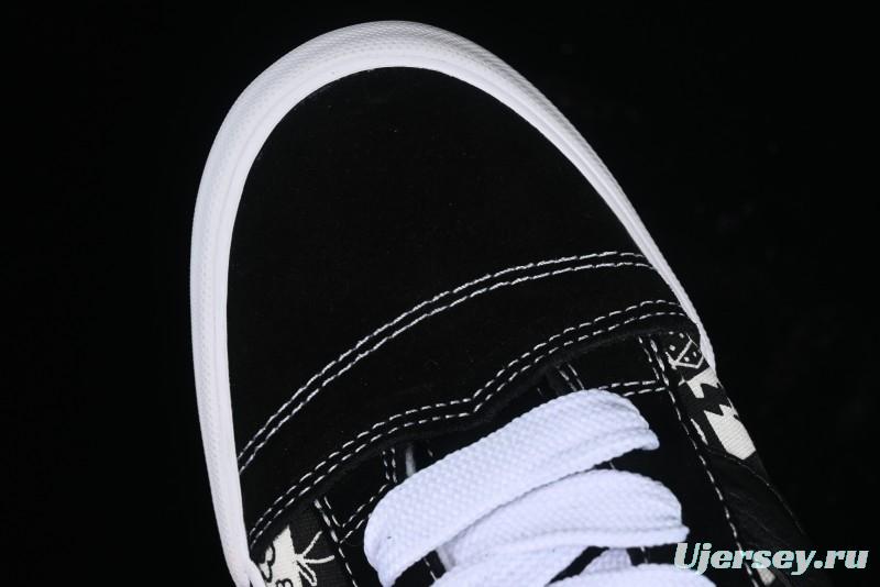 Vans Classics Knu Skool Checkerboard Graffiti Chunky Tongue Skate Shoes - VN0009QC6BT