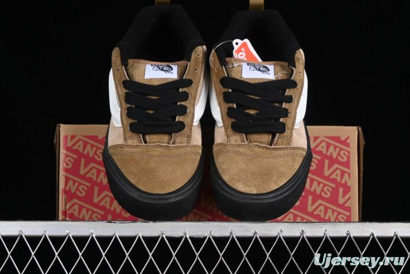 Vans Classics Knu Skool Retro Chunky Tongue Skate Shoes in Black/Brown - VN000CP6BXC