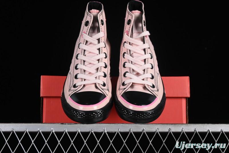 Converse Chuck 70s High Top Casual Sneakers in Black and Pink - A09541C