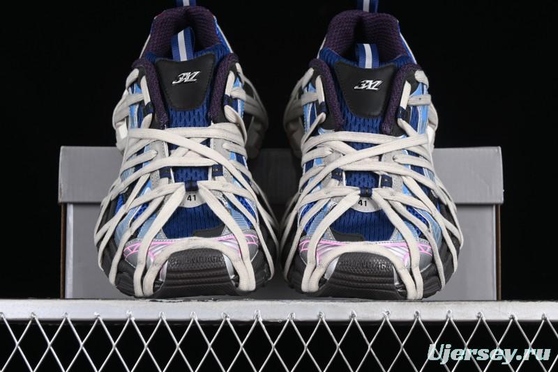 Balenciaga Phantom Sneaker 10th Generation Lace-Up Running Shoes with Transparent Heel Strap - W3XLL0525