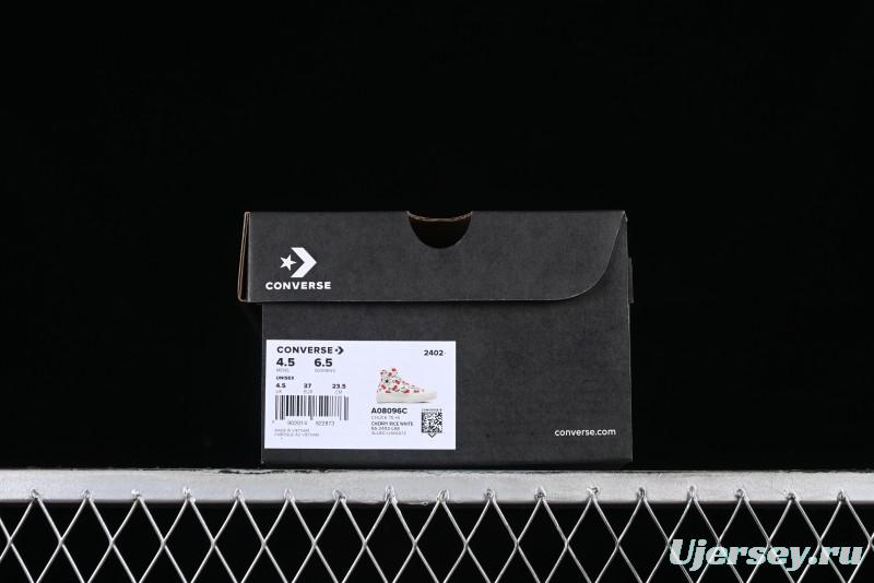 Converse Chuck 1970s Official Cherry Embroidery Platform Vulcanized Canvas Sneakers - A08096C