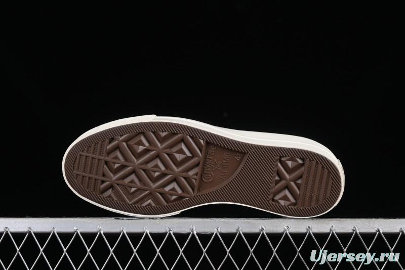 Converse Chuck All Star Lift Platform Utility White High Top Breathable Canvas Casual Shoes - A08767C