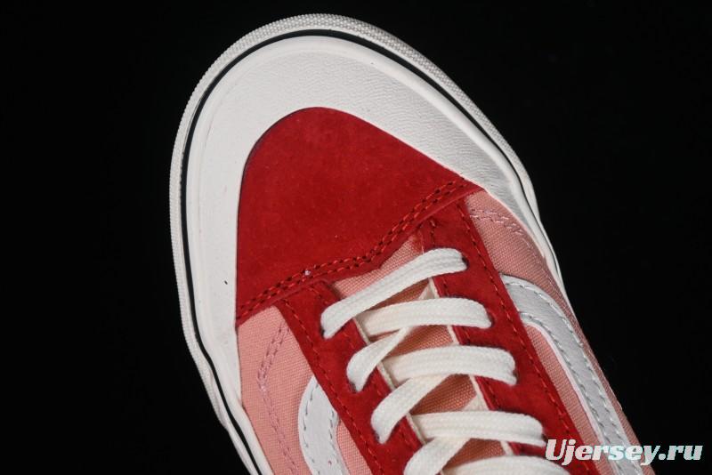 Vans Old Skool Reissue 136 High-End Pink Canvas Vulcanized Shoes with Detachable Lightweight Anti-Fatigue Insole - VN000MT6DWB