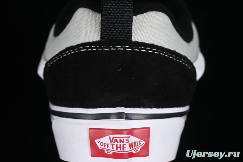 Vans Classics Knu Skool Patchwork Letter Lace-Up Chunky Tongue Platform Sneakers - VN0009QCBLK