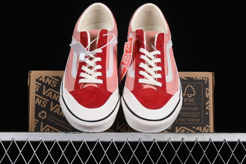Vans Old Skool Reissue 136 High-End Pink Canvas Vulcanized Shoes with Detachable Lightweight Anti-Fatigue Insole - VN000MT6DWB