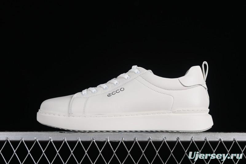 Ecco Soft 60th Anniversary Street Fun Collection Versatile White Sneakers - 63335301002