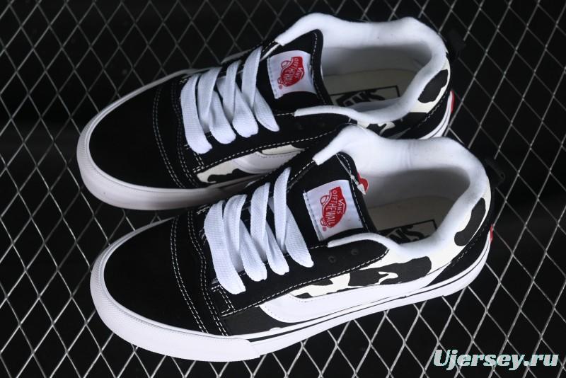 Vans Classics Knu Skool Cow Print Chunky Tongue Skate Shoes - VN0009QCB9P