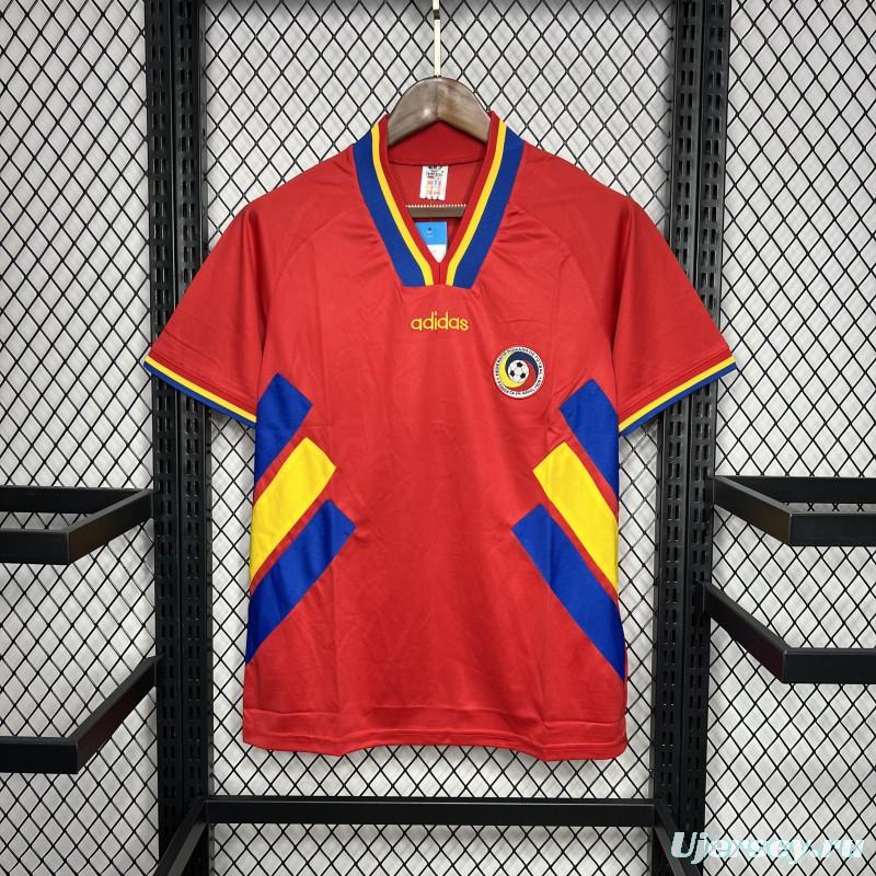 Retro 1994 Romania Away Red Jersey