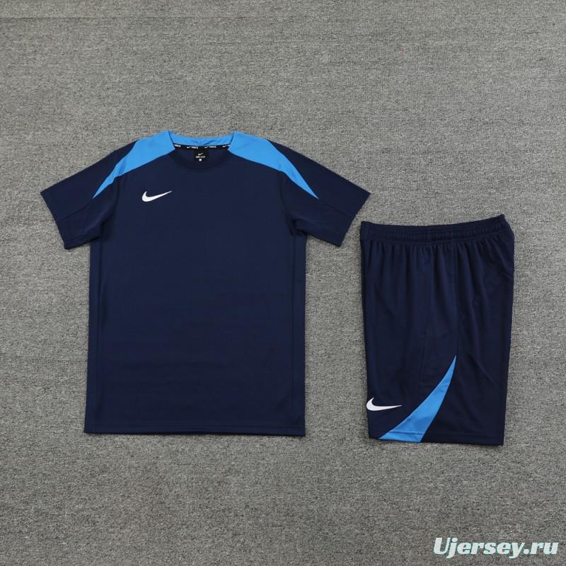 24/25 Nike Navy/Blue Short Sleeve Jersey+Shorts