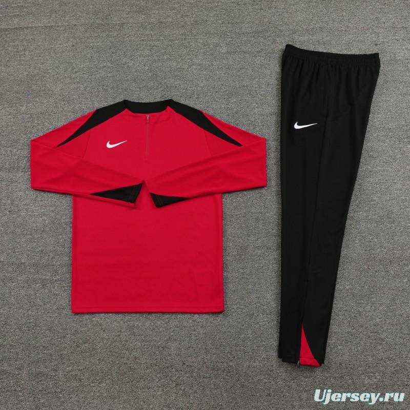 24/25 Nike Red Half Zipper Jacket+Long Pants