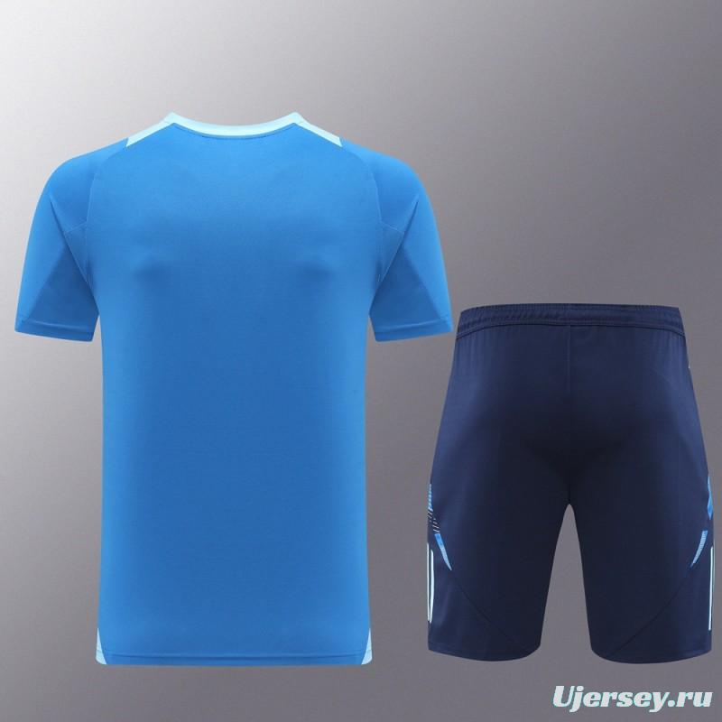 24/25 Adidas Blue Short Sleeve Jersey+Shorts