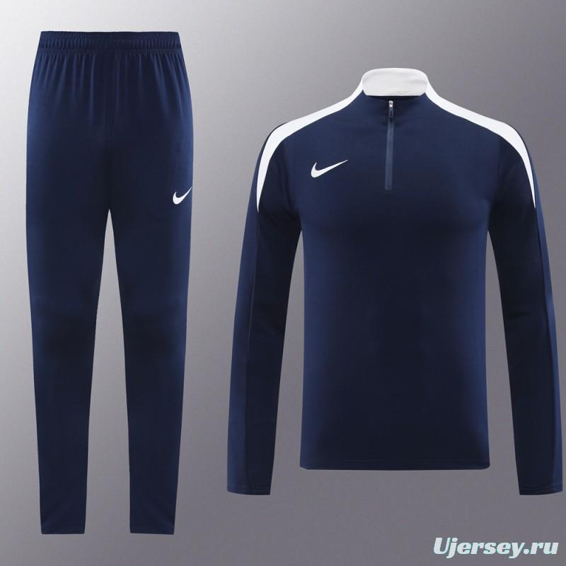 24/25 Nike Navy Half Zipper Jacket+Long Pants