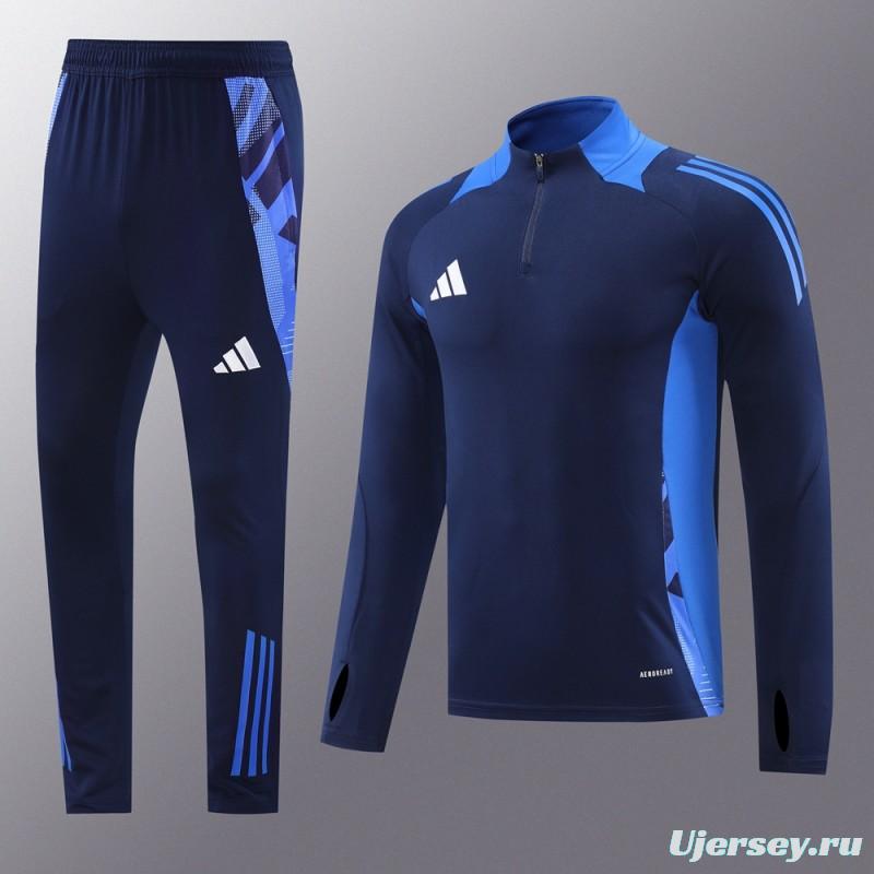 2024 Adidas Navy Half Zipper Jacket +Long Pants