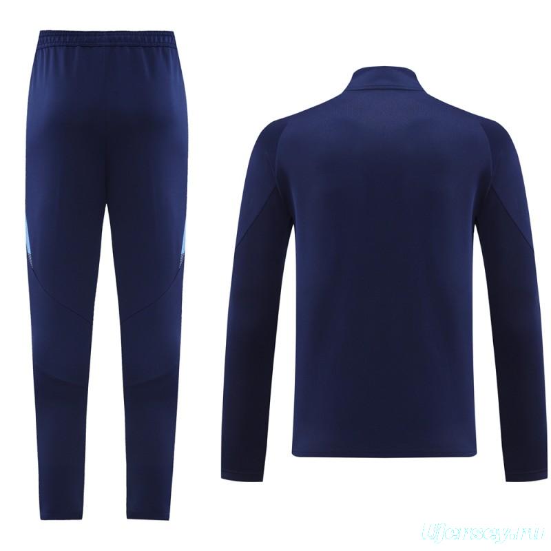 2024 Italy Navy Full Zipper Jacket +Long Pants