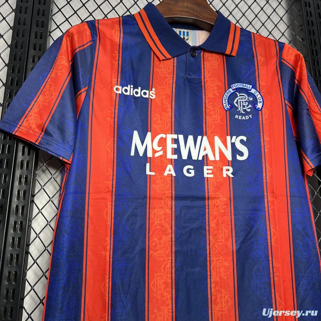 Retro 93/94 Glasgow Rangers Away Red Jersey