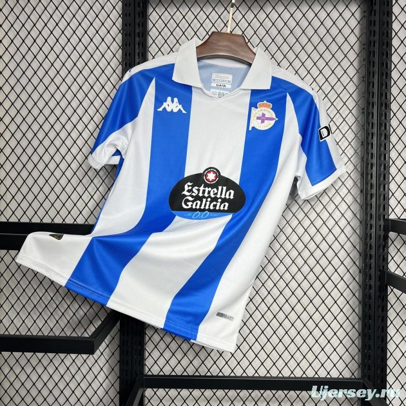 24/25 Deportivo De La Coruna Home Jersey