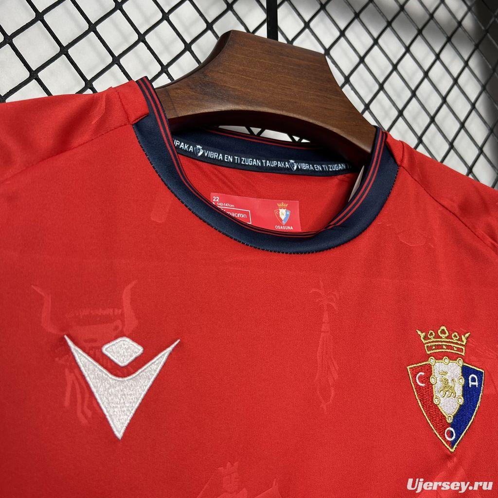 24/25 Kids Osasuna Home Jersey