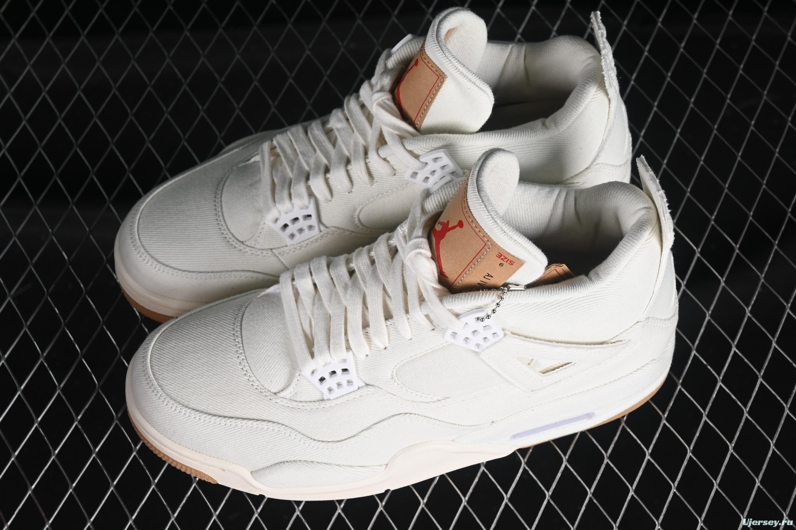 Levi's x Nike Air Jordan 4 Denim Basketball Shoes - AO2571-100