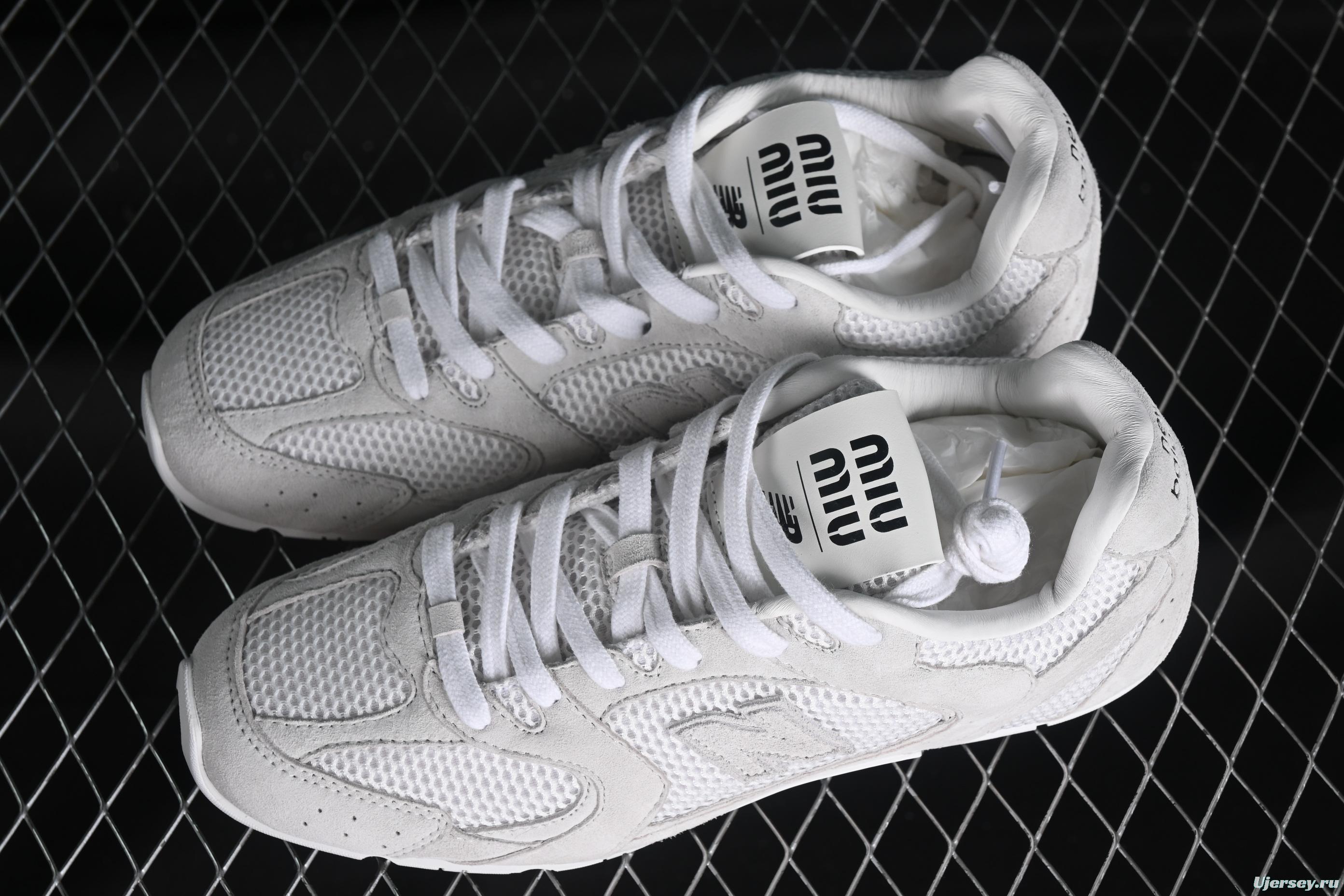 MiuMiu x New Balance 530 Series Low-Top Classic Retro Casual Running Shoes - 55655 White