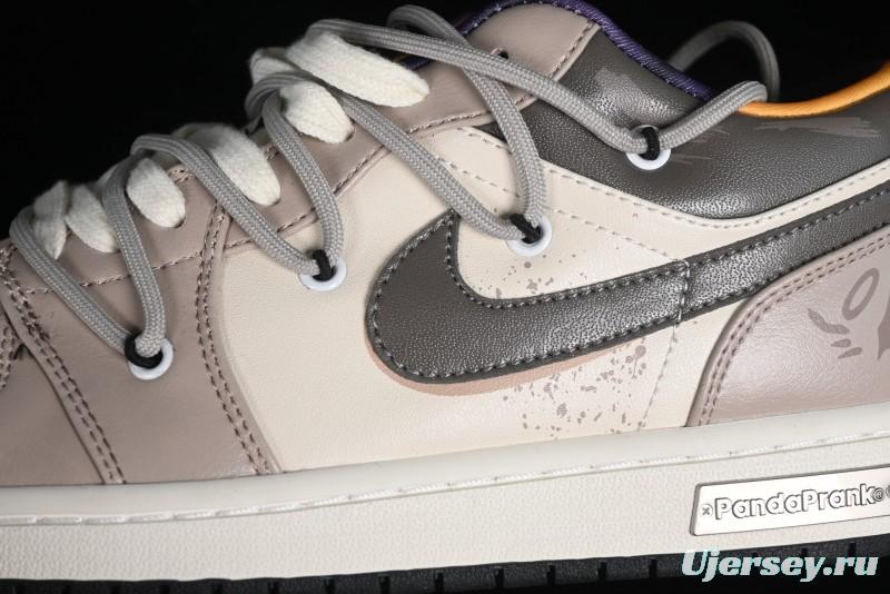 Nike Air Jordan 1 Low AJ1 Panda Prank Street Graffiti - Angel Demon Low Top Basketball Shoes - DQ8421-001
