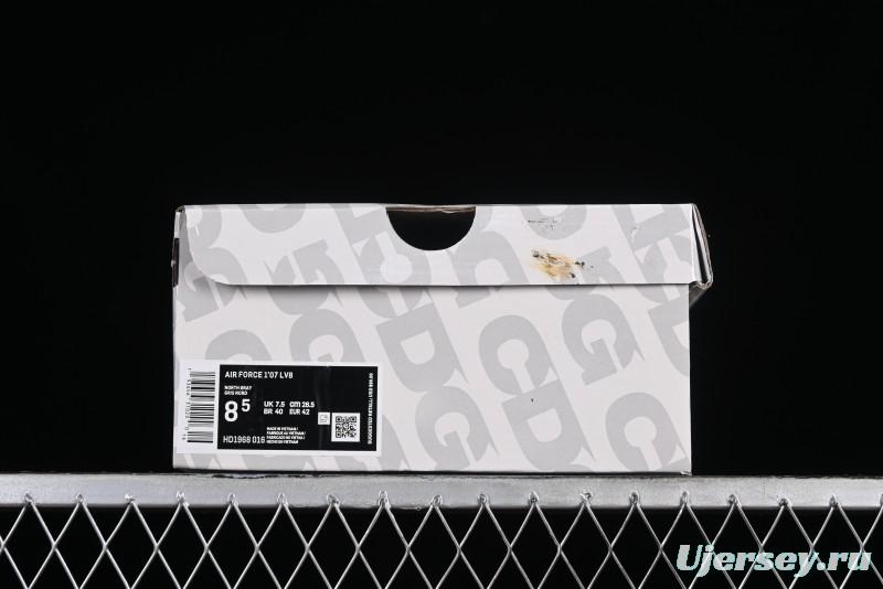 Nike Air Force 1 '07 Low The North Face CDG Collaboration - Light Grey Pigskin Low-Top Casual Sneakers - HD1968-016