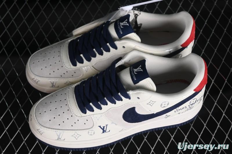 Nike Air Force 1 '07 Low LV Collaboration - Off White Navy Blue Casual Shoes CV1724-111