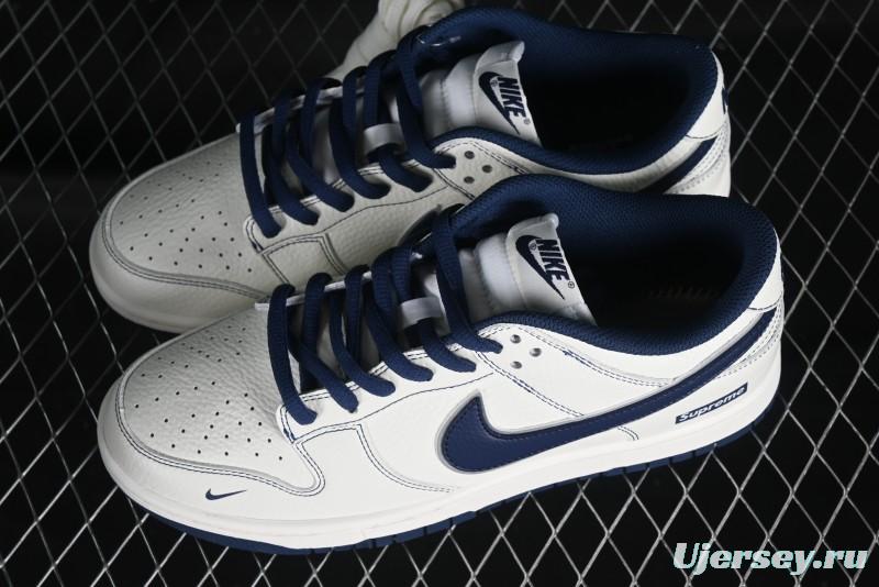 Supreme x Nike SB Dunk Low Deep Blue Colorway Low-Top Casual Skate Shoes - RM2308-238