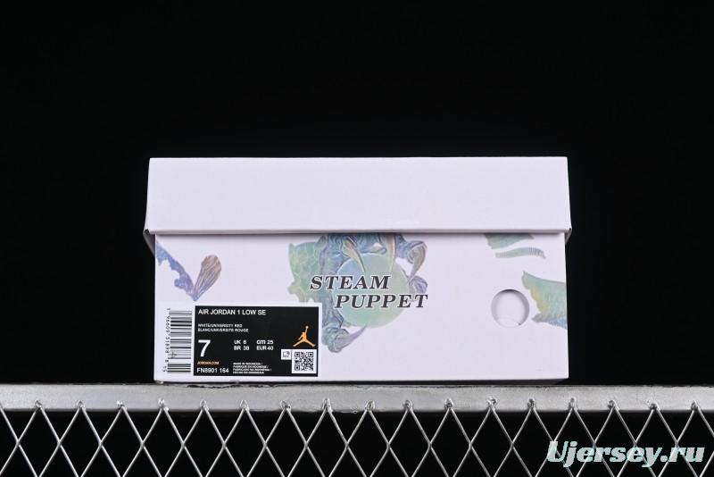 Nike Air Jordan 1 Low AJ1 Chinese New Year Limited Edition New Chinese Style Custom Steam Puppet - Third Prince Ao Bing Low Top Casual Sneakers FN8901-164