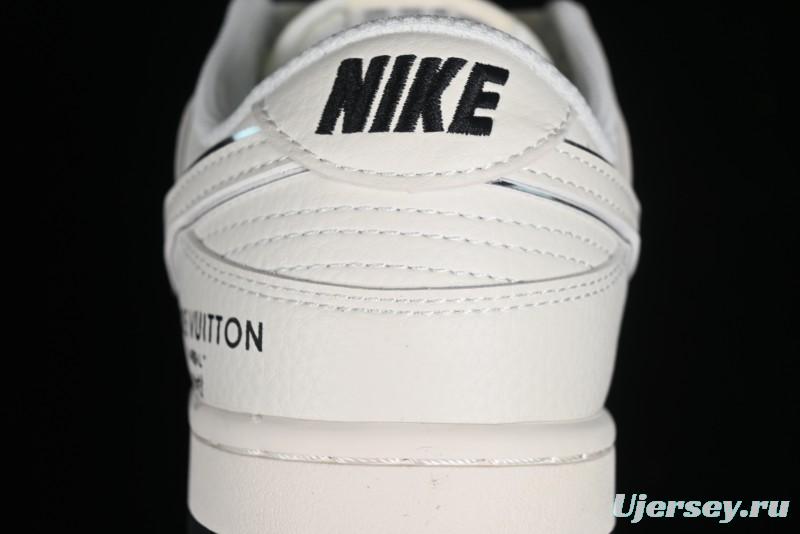 Nike SB Dunk Low LV Collaboration - Elegant Black White Night Light Anniversary High-End Custom Low-Top Casual Sneakers BB8766-208