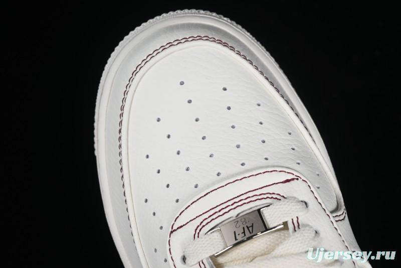 Nike Vlone x Air Force 1 '07 Low Collaboration Wine Red Casual Sneakers - AA5360-010