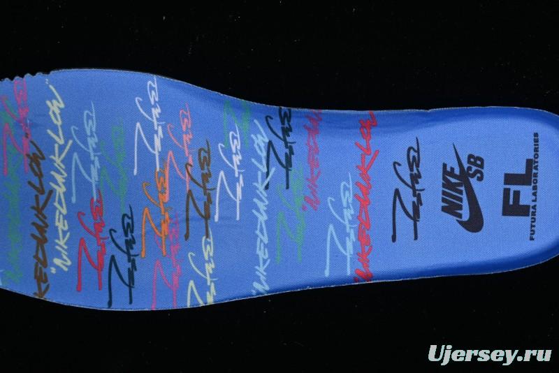 Nike Futura x Dunk Low Pro SB Casual Skate Shoes with Tie-Dye Pattern - HF6061-400