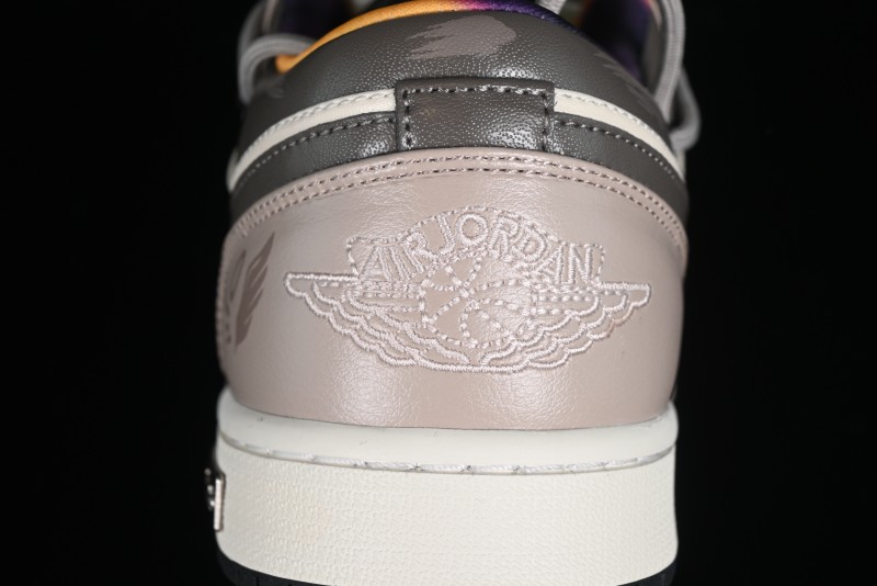 Nike Air Jordan 1 Low AJ1 Panda Prank Street Graffiti - Angel Demon Low Top Basketball Shoes - DQ8421-001