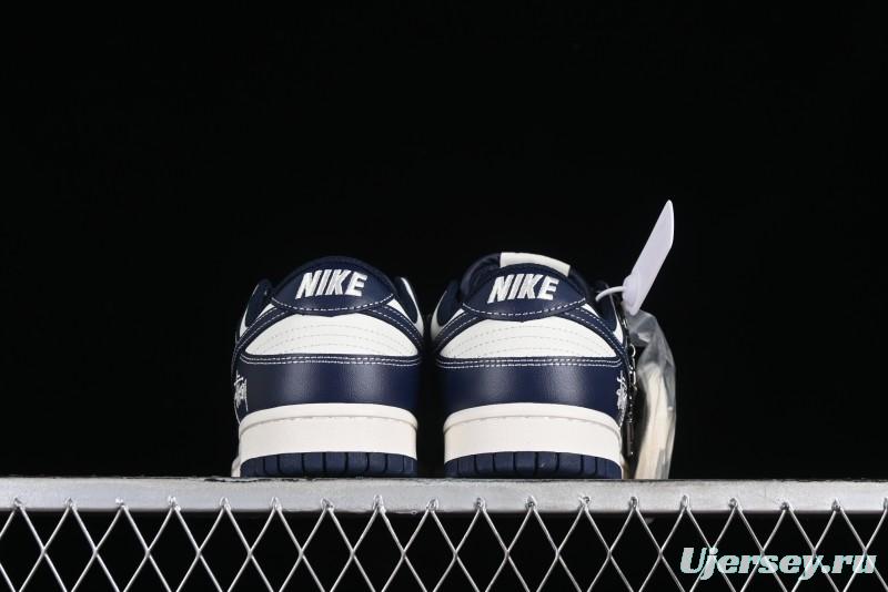 Nike SB Dunk Low Stussy Collaboration - Mark Line Starry Sky Anniversary High-End Custom Low-Top Casual Skate Shoes - BB9898-002