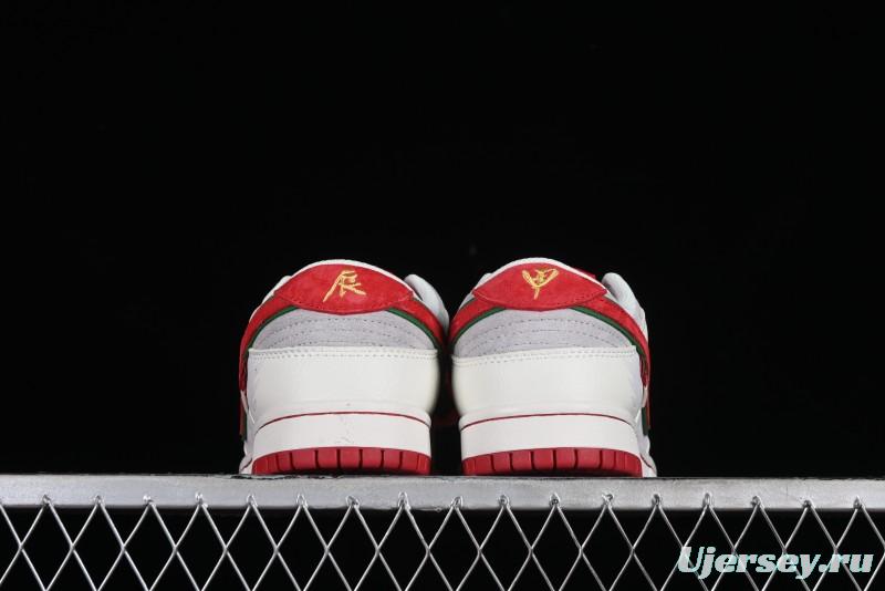 Nike SB Dunk Low Chinese New Year Limited Edition - Lucky Red Anniversary Custom Low-Top Casual Sneakers - CR8033-506