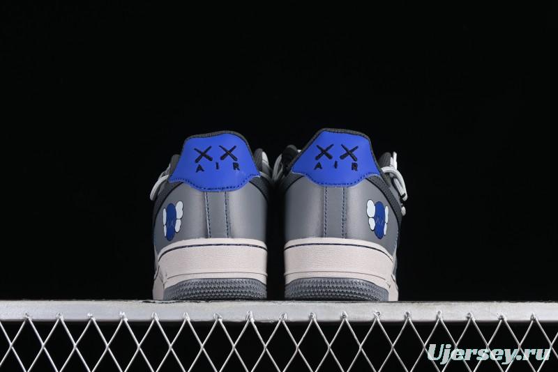 Nike Air Force 1 '07 Low Custom Strap Casual Sneakers with Kaws Collaboration - KS6869-333
