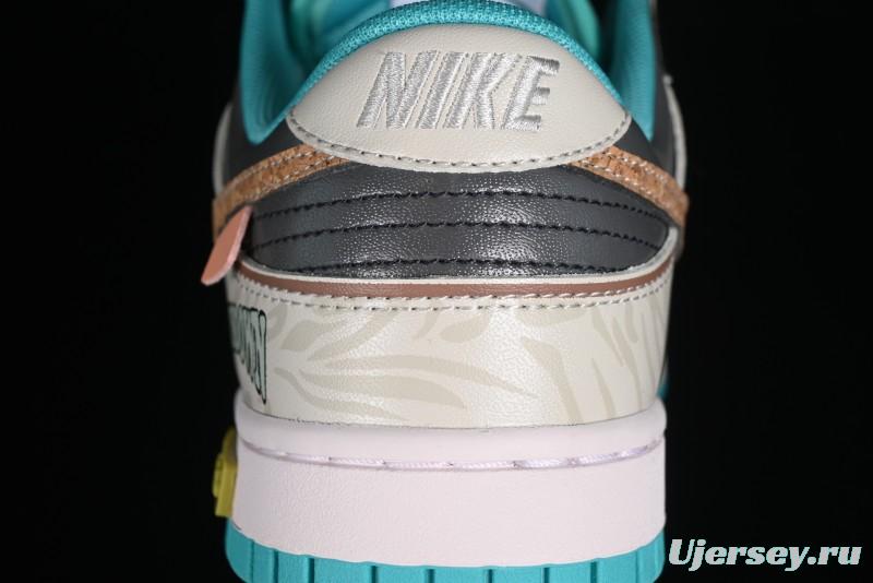 Nike Dunk Low Panda Prank Spring Touchdown Spring Forward Brown Green SB Strap Low Top Casual Skate Shoes - DV0834-101