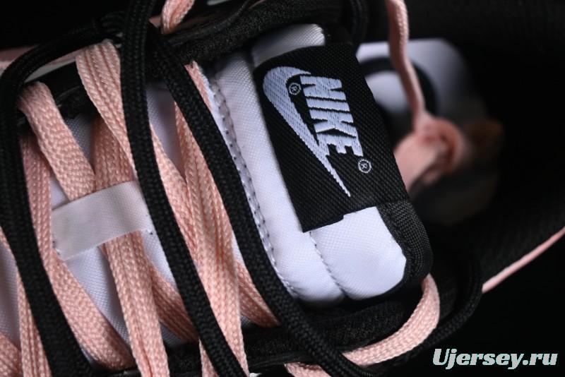 Nike Dunk Low Custom Deconstructed Strap Casual Sneakers in Black Pink - CW1590-100