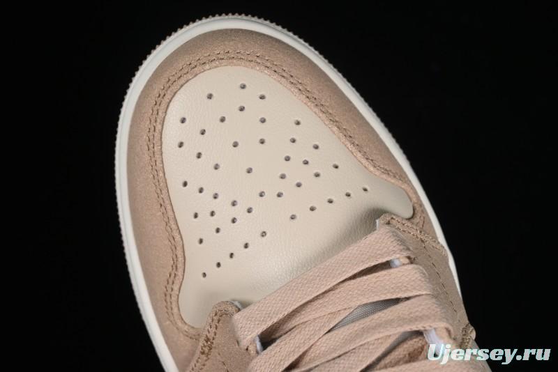 Nike Air Jordan 1 Mid AJ1 Khaki Mid-Top Basketball Shoes - FJ3448-200