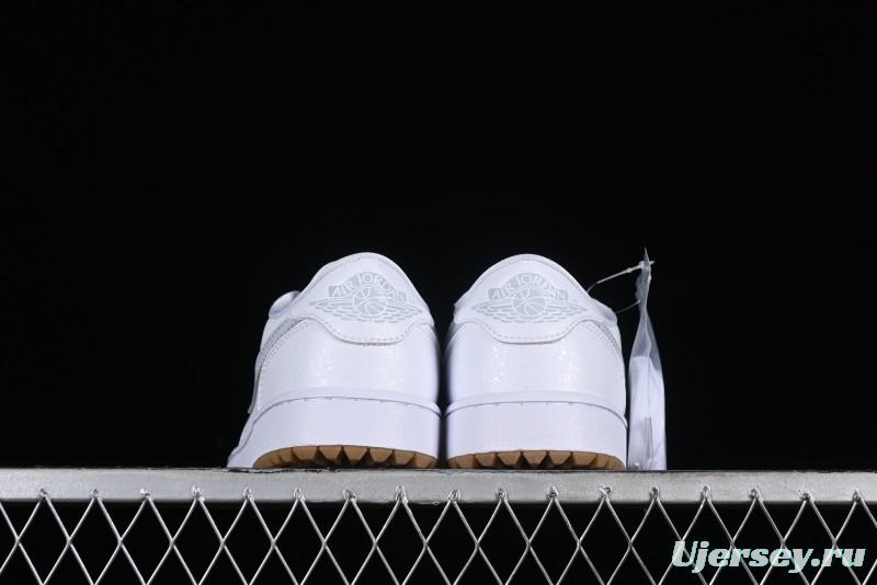 Nike Air Jordan 1 Low Golf Shoes White with Gum Sole - DD9315-111