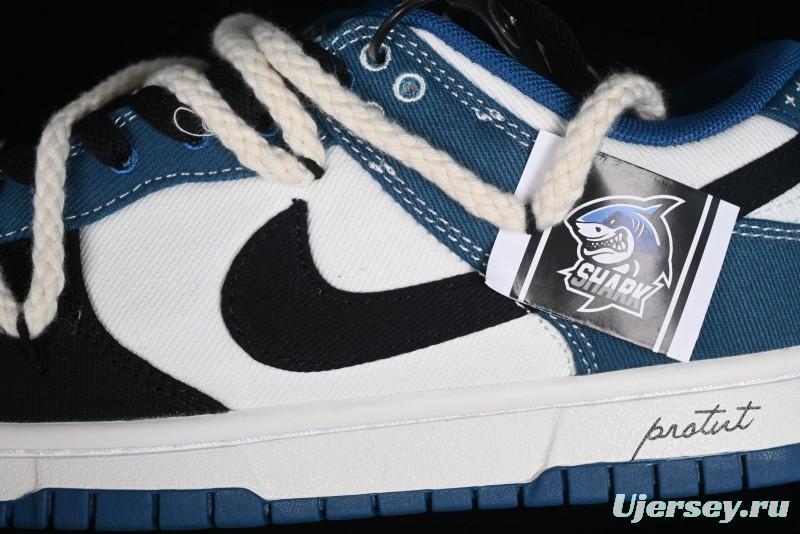 Nike Dunk Low High Street Style Ocean Protection Deconstructed SB Lace-Up Casual Skate Shoes - DV0834-101