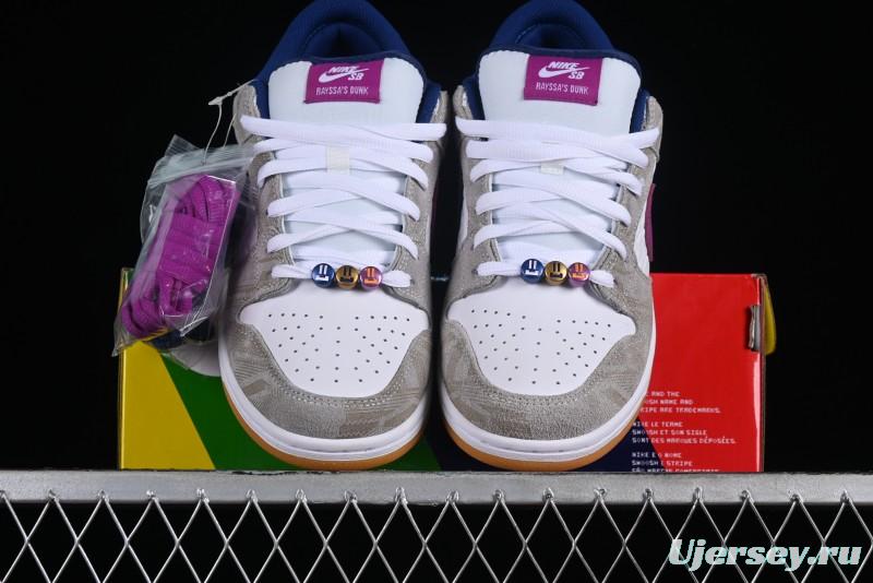 Nike SB Dunk Low Rayssa Leal Pro Skate Shoes with Colorful Smiley Laces - FZ5251-001