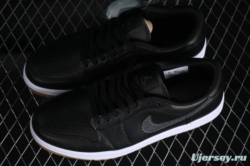 Nike Air Jordan 1 Low Golf Shoes Black Snake Pattern - DD9315-005